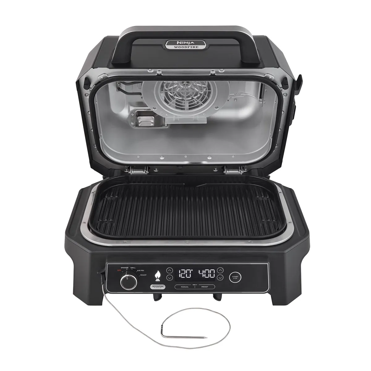 Ninja Pro XL OG850 elektromos grill, 4 program, 220-240V, 13A, 1700W, Fekete