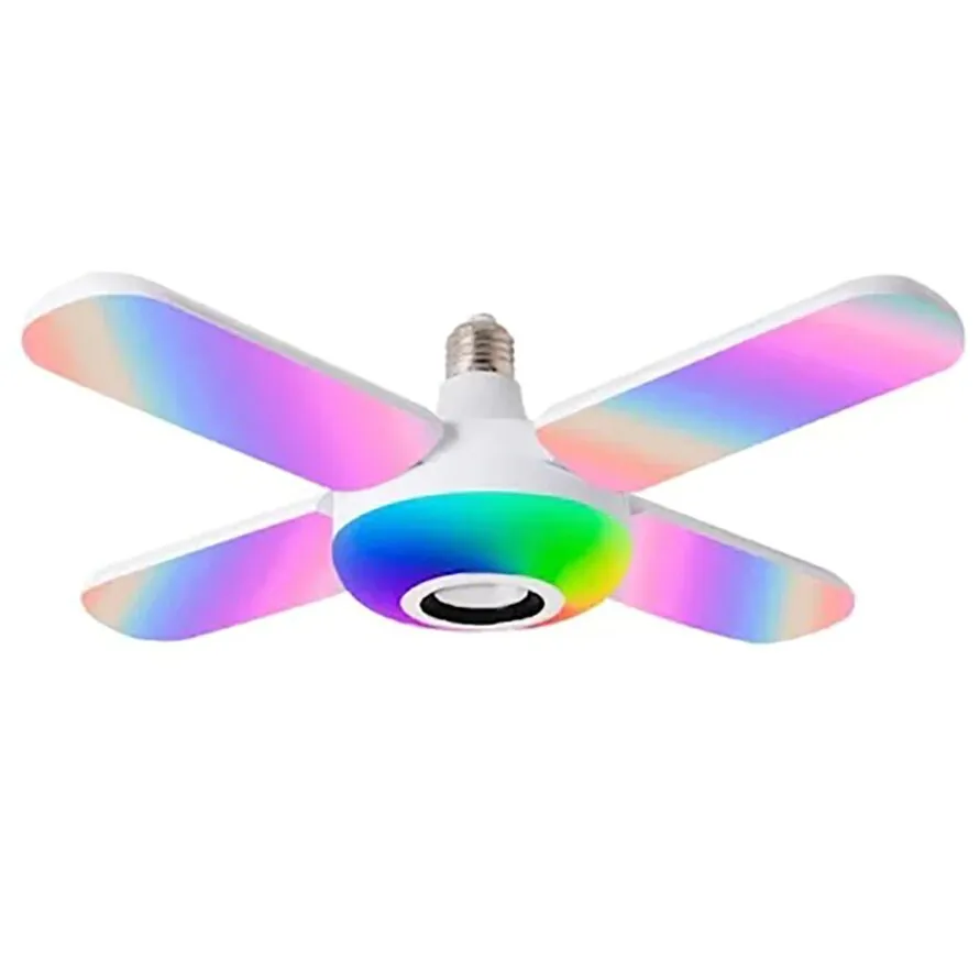 OEM LED izzó, 4 kar, RGB, beépített hangszóró, Bluetooth, távirányító