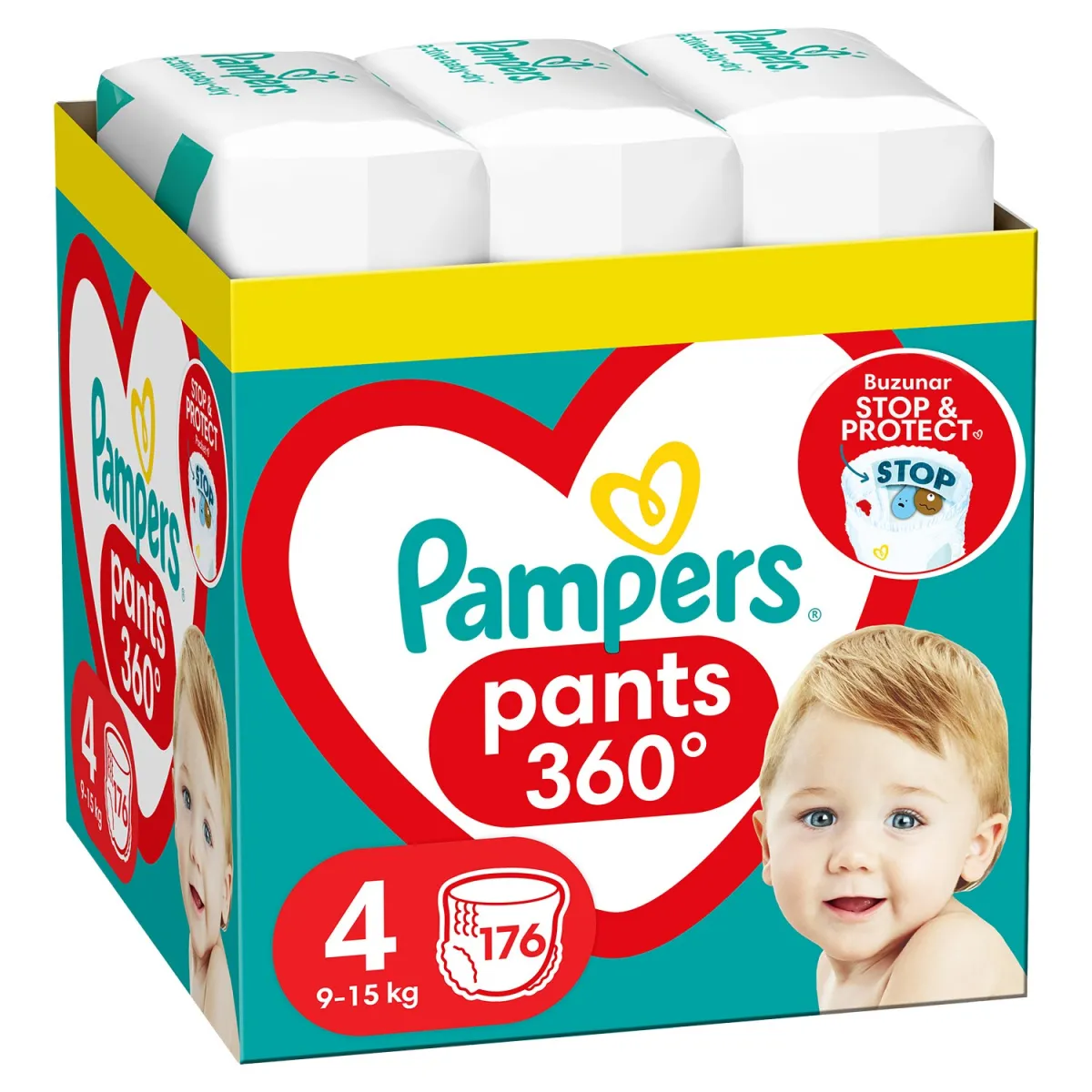 Pampers Pants Havi pelenkacsomag, 4-es méret, 9-15 kg, 176 db