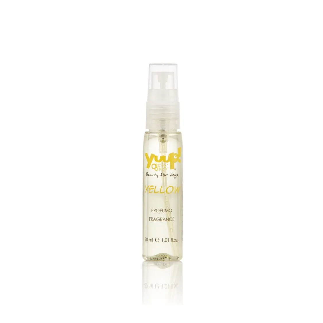 Parfüm kutyáknak és macskáknak Yuup!, a kókusz, csokoládé és vanília összetéveszthetetlen aromája, sárga, 30 ml