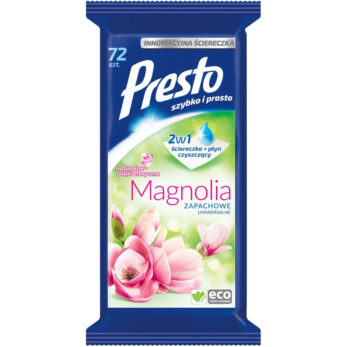 Presto univerzális törlőkendő magnólia illattal 72 db - 12 db