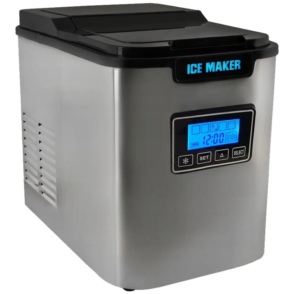 Proline 3D jégkocka készítő gép, 12 kg / nap kapacitás, 2,2 literes tartály, 120 W teljesítmény, LCD kijelző