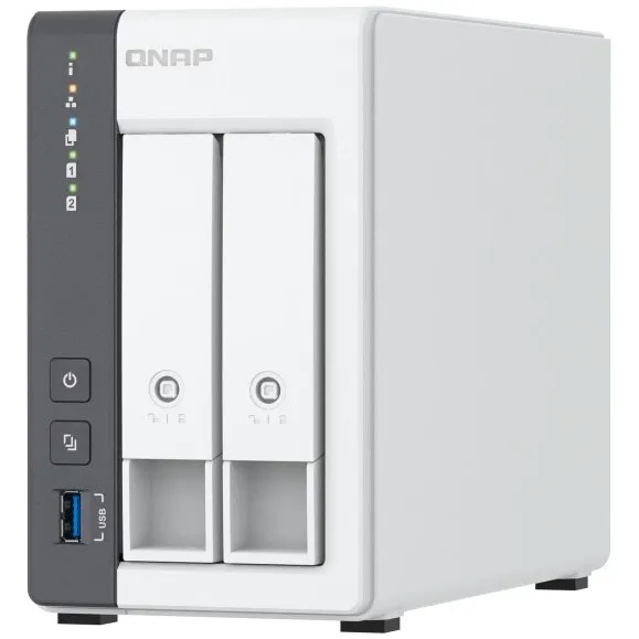 QNAP TS-216G NAS ARM 4-magos Cortex-A55 2GHz processzorral, 2-Bay, 4GB, Port 2.5GbE