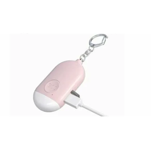 QttvbTna személyi riasztó, 130dB, LED, rózsaszín