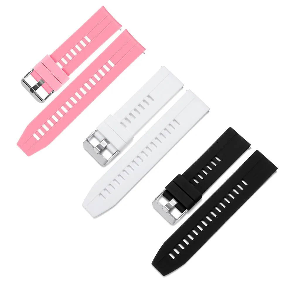 Óraszíj, Okosórához, szilikonból, 3 db, szélesség 22 mm, kompatibilis Samsung Galaxy Watch 45/46 mm/ Gear S3, Xiaomi Watch, Huawei Watch GT 2 46mm/ GT 3 46mm/ GT 2 Pro/ GT 2e/ Amazfit GTR 47mm 2/2 Pro/ 3/3 Pro/4, Garmin 47mm, OptimStar