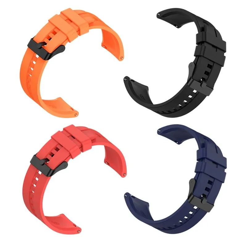 Óraszíj, okosórákhoz, 4 db-os szett, szilikon anyag, szélesség 22 mm, kompatibilis a Huawei GT/GT2/GT2 pro/GT3/GT3 pro Xiaomi készülékekkel