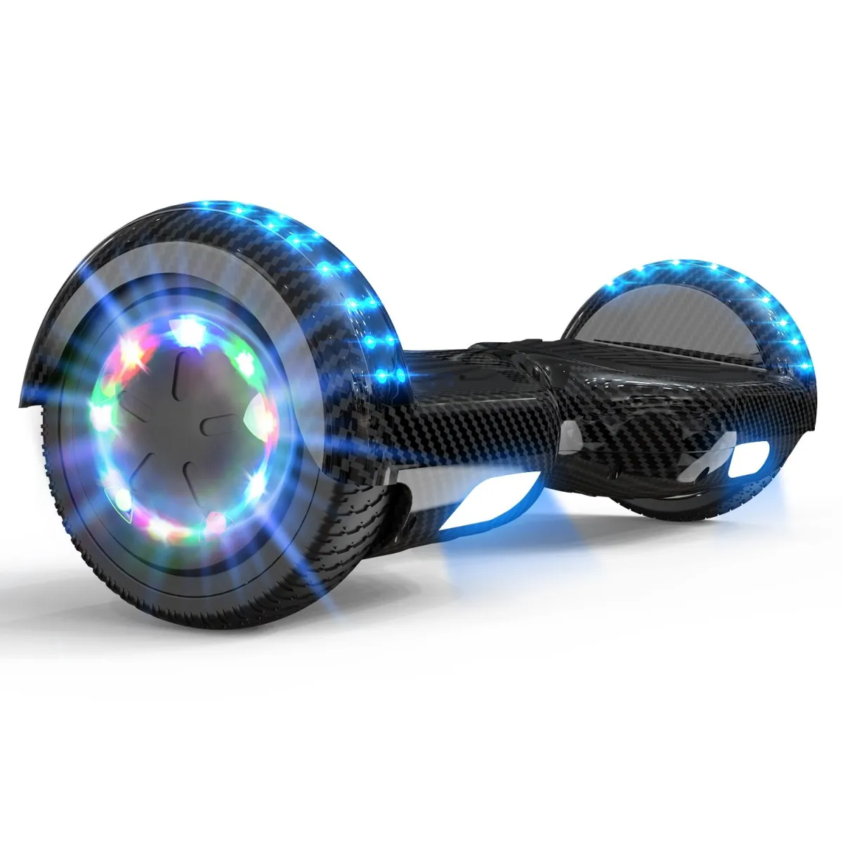 RCB Hoverboard, beépített Bluetooth hangszórókkal, LED, Maximális sebesség 10-12 km, Üzemidő 3-4 óra, IP54, Koromfekete