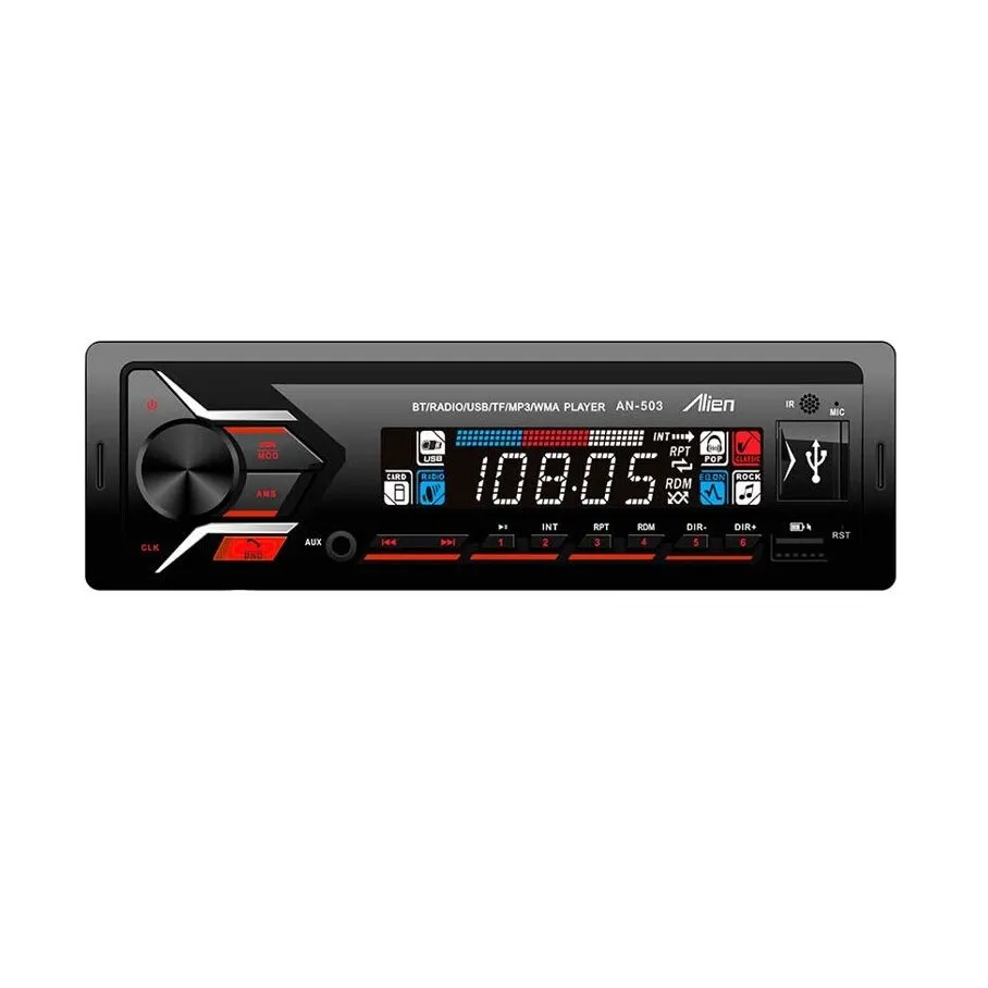 Rádió MP3 lejátszó autó Alien AN-503, 4x50W, Bluetooth, SD, USB, LCD képernyő, távirányító