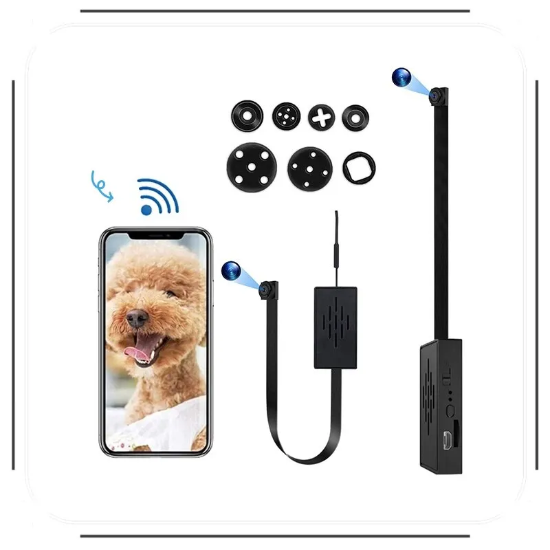 Rejtett kémkamera, mikrofon mini vezeték nélküli WiFi 1080p Full HD mobilérzékelés hordozható kültéri Bluetooth mobiltelefon távfelügyelet otthoni biztonság