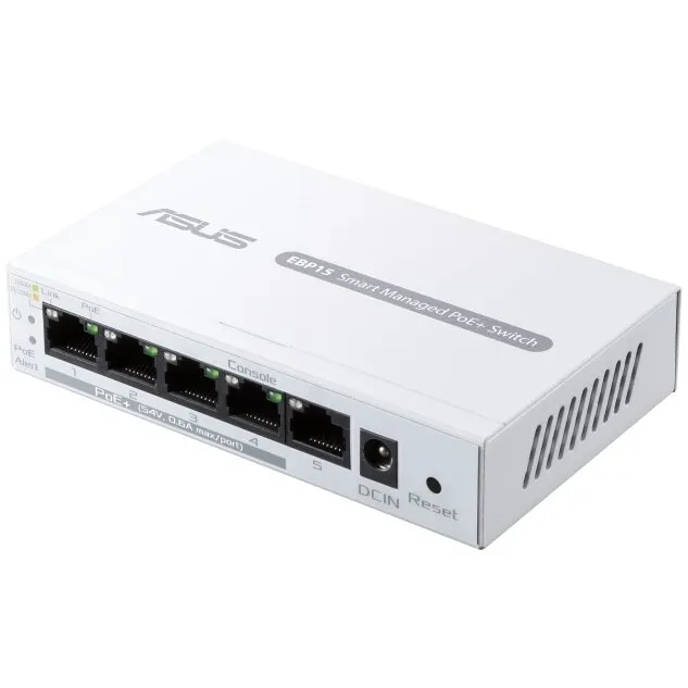 Router Asus Expert Wifi Ebp15, Rj45, 60W, Ip Camerasvoip telefonok, Poe+ kapcsoló, fehér