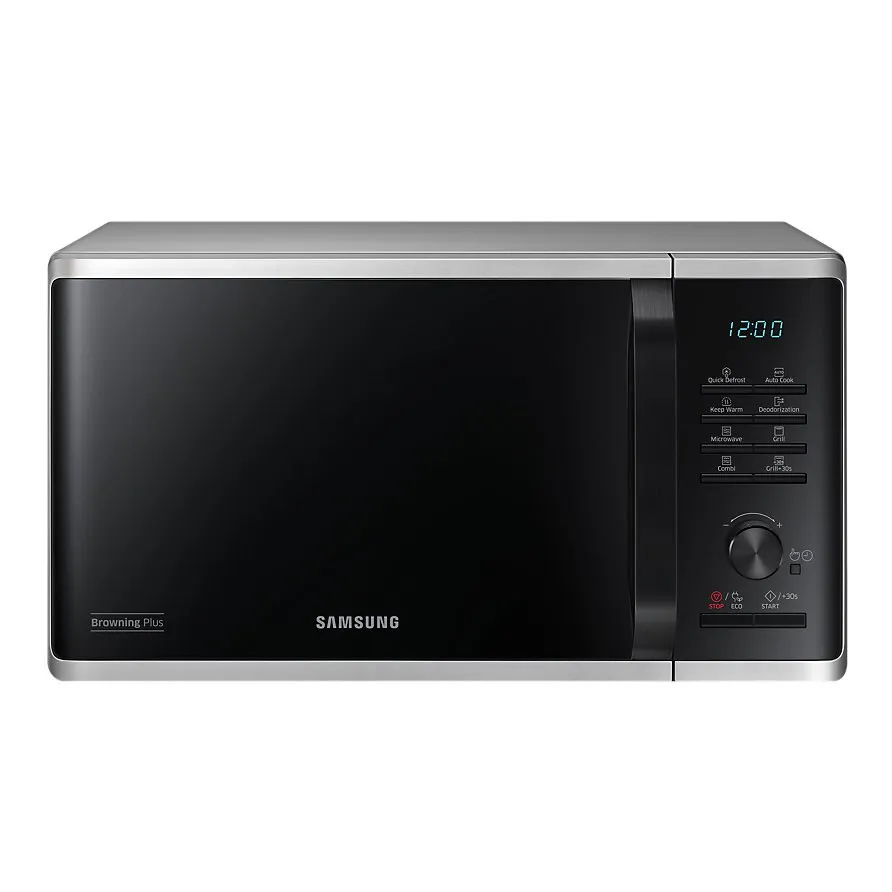 Samsung MG23K3515AS/EO Mikrohullámú sütő, 23L, 800W, Mechanikus, Grill, Inox
