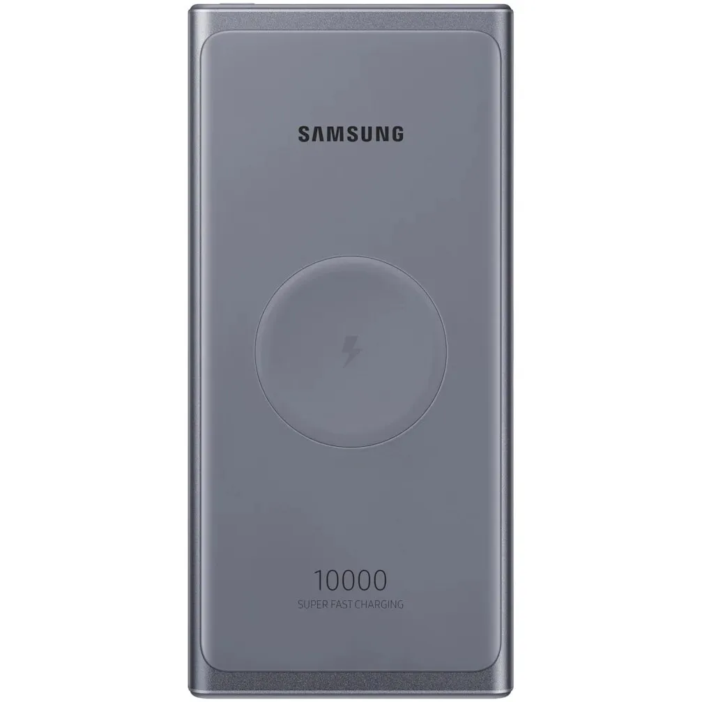 Samsung Vezeték nélküli külső akkumulátor, 2 x C típusú USB, 10000 mAh, 25 W, Sötétszürke