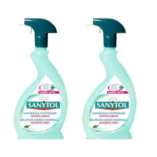 Sanytol Multi-Surface fertőtlenítőszer csomag, 500ml, 2db