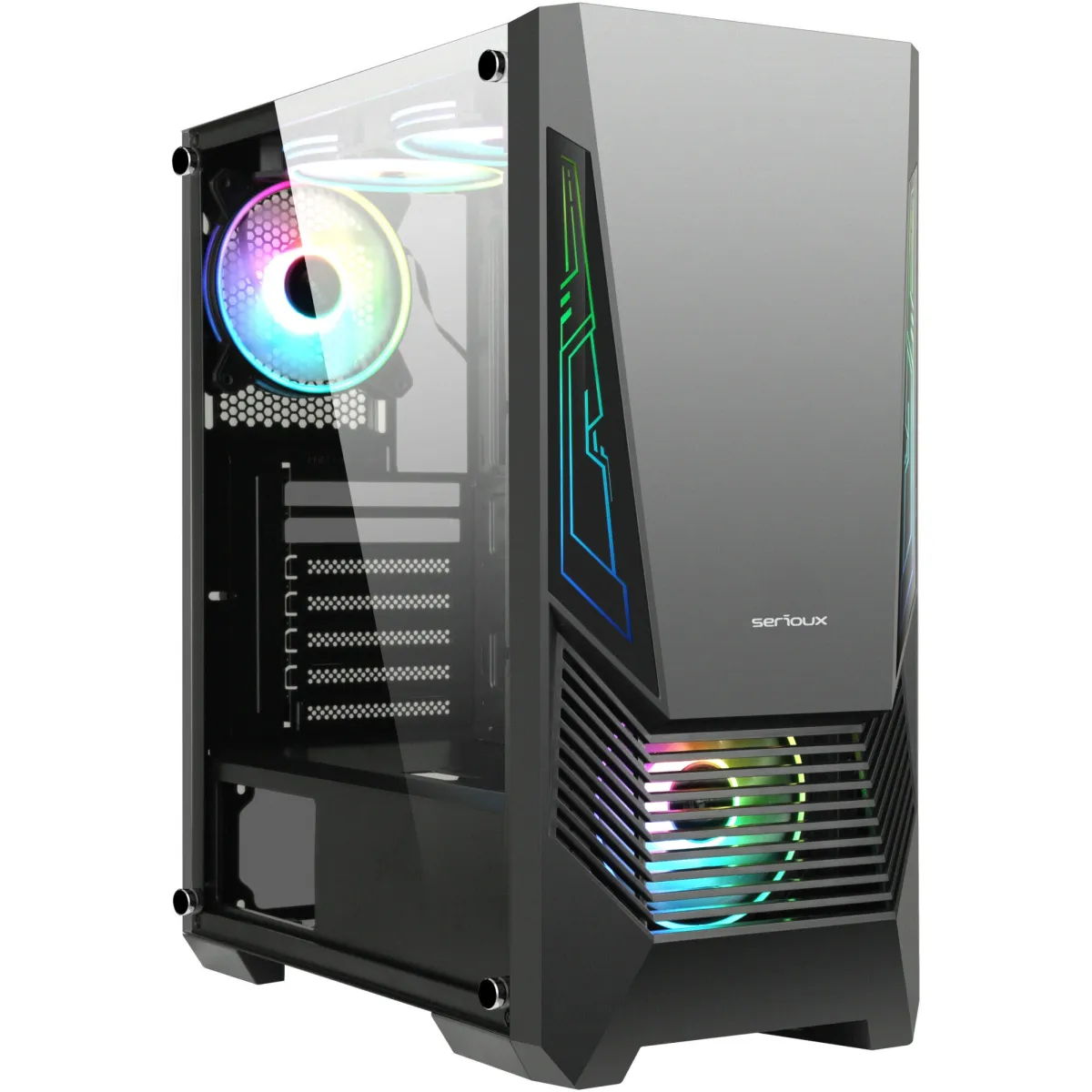 Serioux ROGUE PC gépház, táp nélkül, Middle Tower, ATX
