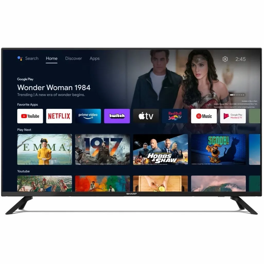 SHARP 40FG2EA Android LED Smart televízió, 100 cm, Full HD