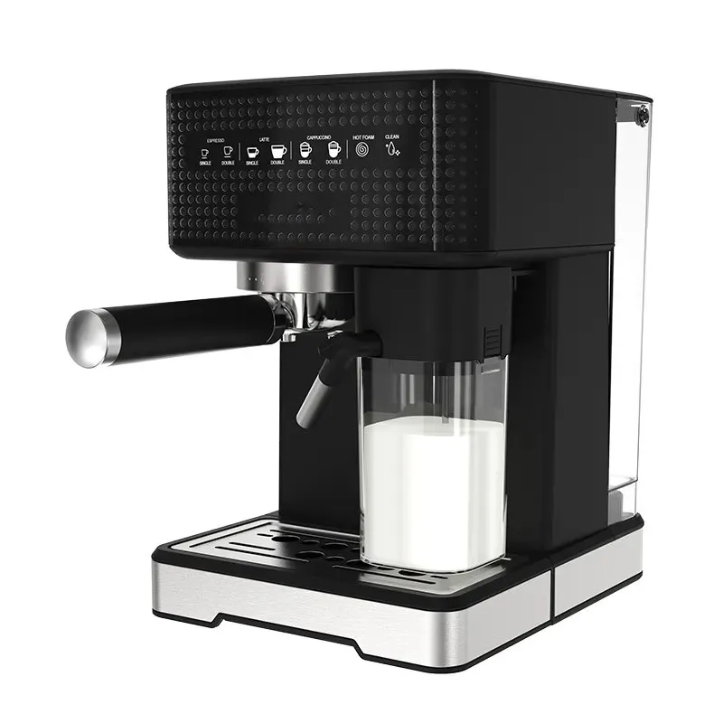 Simbio 3 az 1-ben kézi eszpresszógép, egyérintéses tejes kávé, egyedi tejhab/kávé mennyiség, forró tejhab, gyors melegítés 15 mp, tejtartállyal 200 ml, 1400 W