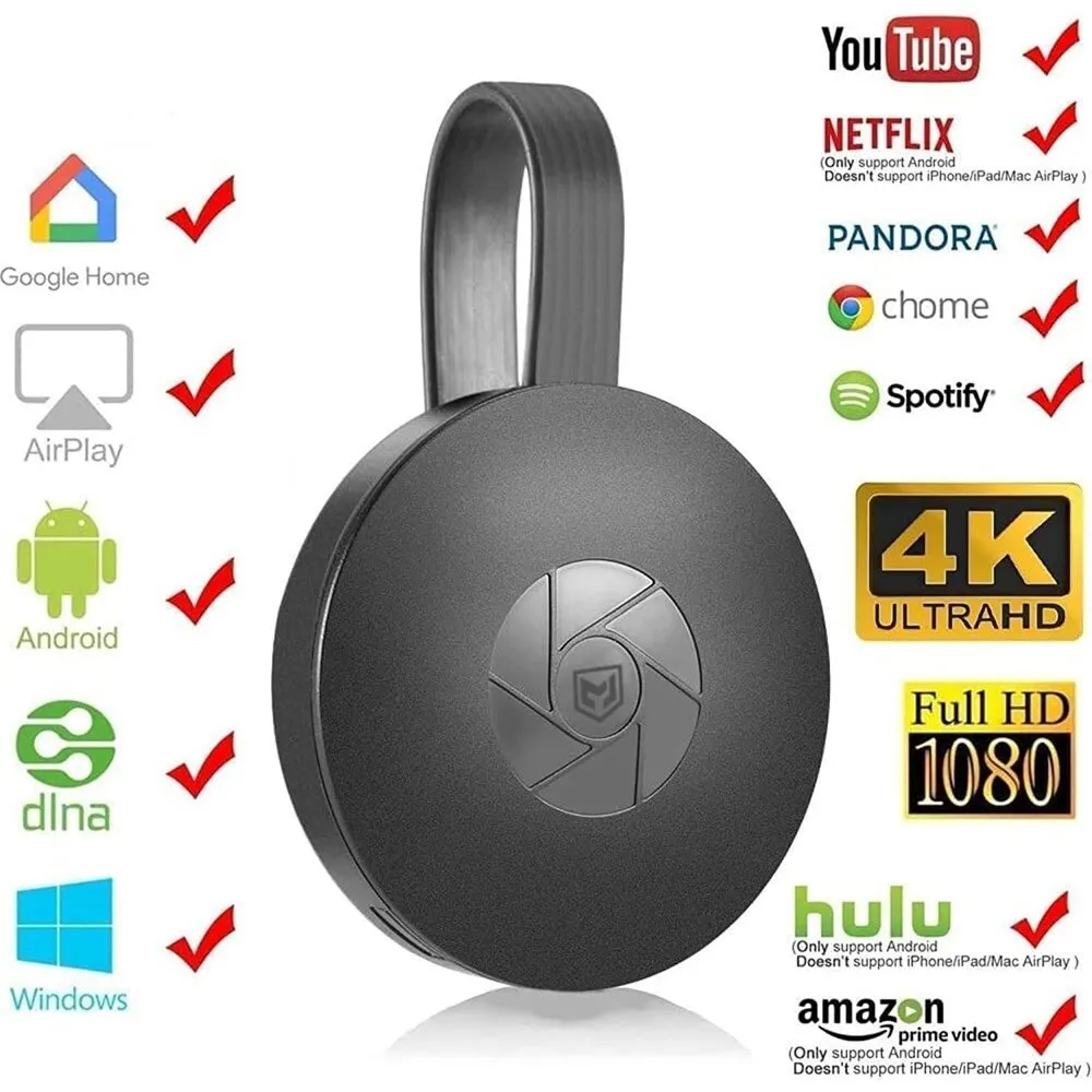 Streaming médialejátszó 1Tech, Android, IOS, Wi-fi, Full HD, fekete