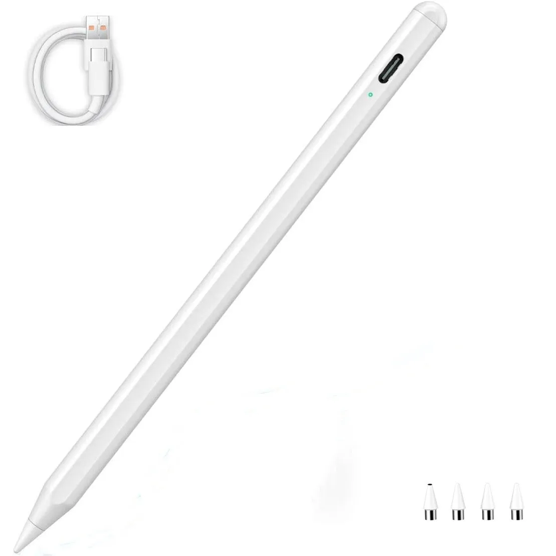 Tablet ceruza, JESWO, 4 cserélhető hegy, univerzális, fehér