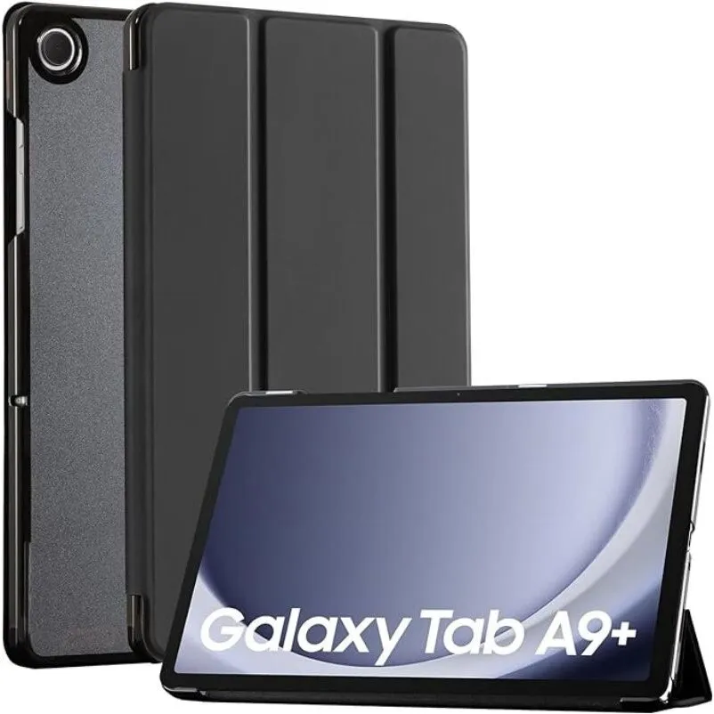 Tablet tok Samsung Galaxy A9+ Plus készülékhez, integrált támogatás, szilikon/polikarbonát, 12,4 hüvelykes, fekete