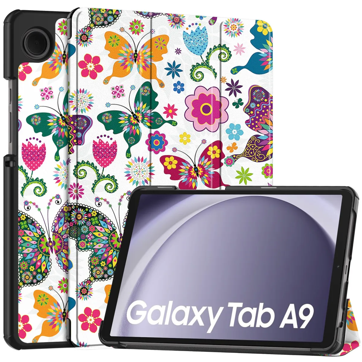 Tablet védőtok, Ökológiai bőr, Kompatibilis a Samsung Galaxy Tab A9 8.7" színes telefonnal