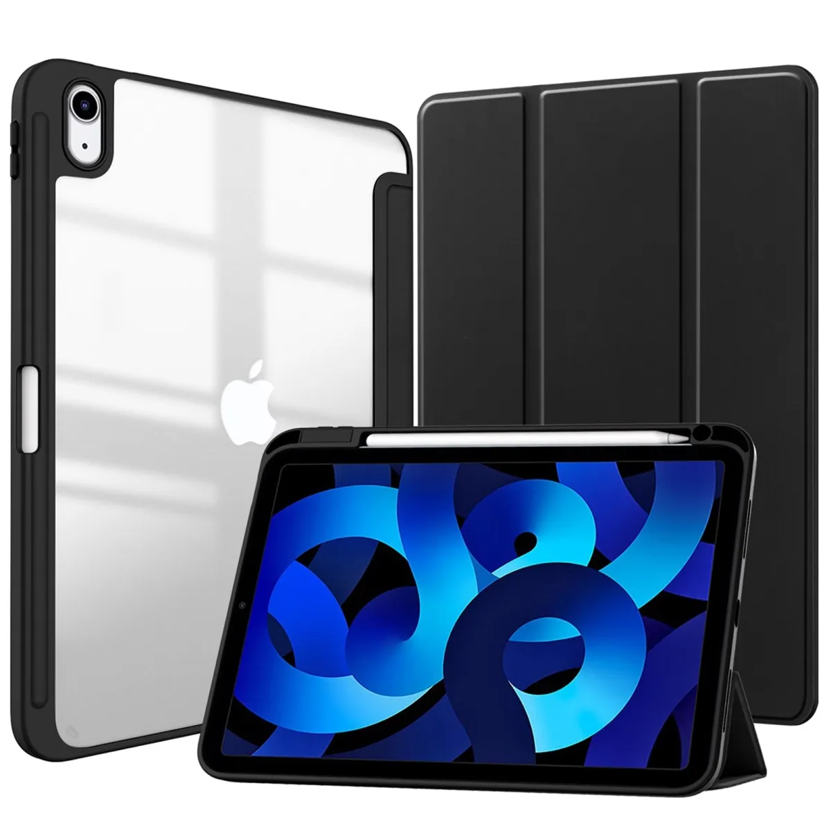 Tablettok, SINBINTA, Kompatibilis Apple iPad Air 4/5/pro11, 10,9'', Tolltartó, Mágneses rögzítés, Ütésálló, Könnyen felszerelhető, Hordozható, Ergonomikus kialakítás, TPU/Akril/Ökológiai bőr, Fekete