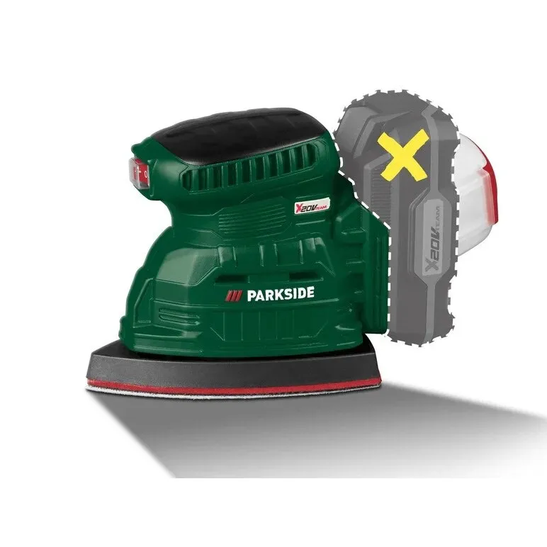 Többfunkciós csiszológép 20V PARKSIDE PAMSG 20-Li A1, fa, fém és lakk csiszolásához