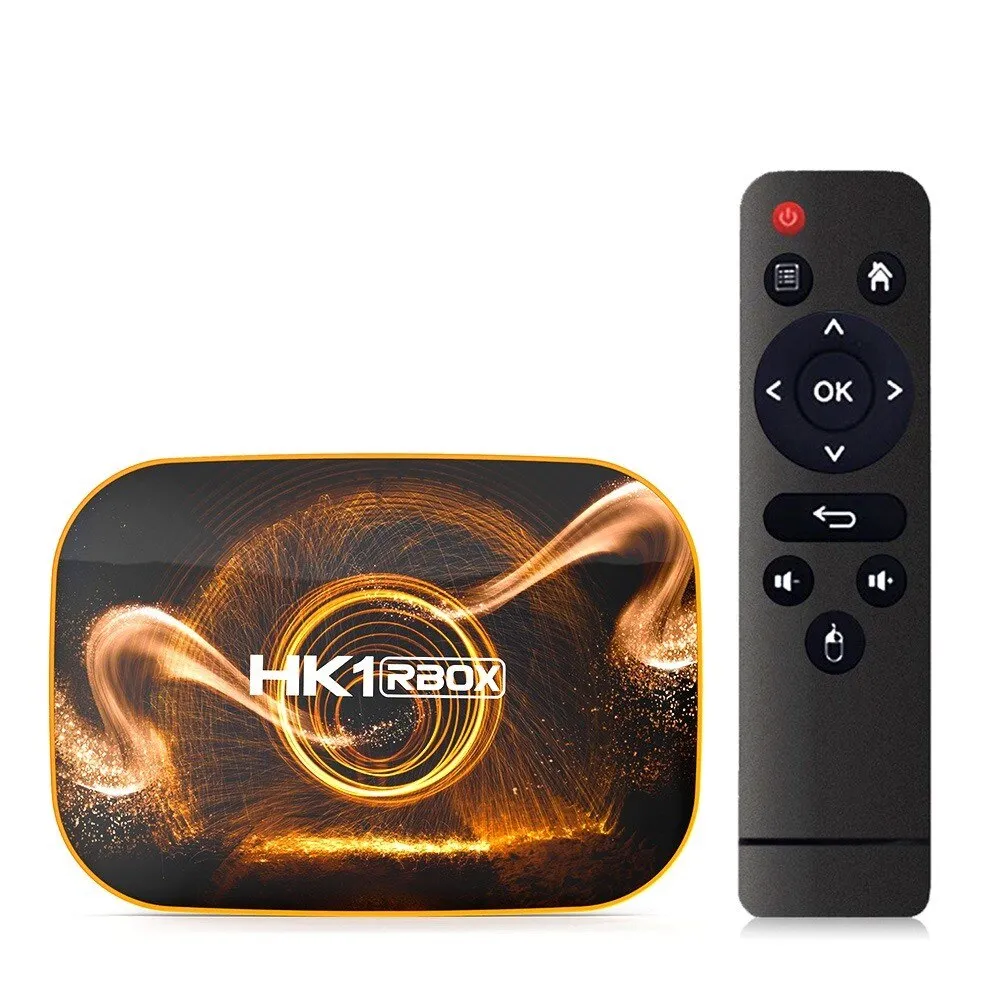 Techstar RK3318 HK1 RBox Smart TV Box / Mini PC, Android 10, 4 GB + 64 GB ROM, 4K HDR, WiFi 5GHz, SPDIF, AV, távirányítóval