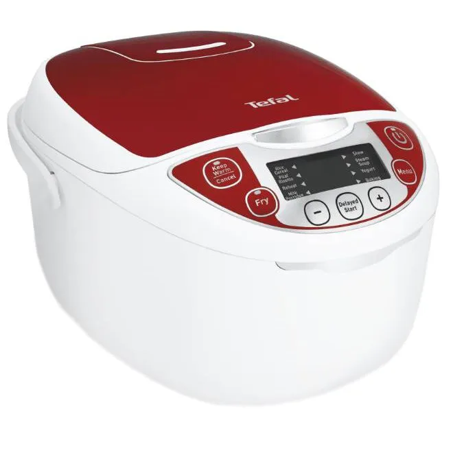 Tefal Fuzzy Logic RK705 Multicooker, 600 W, 5 L, 12 program, időzítő, fehér/piros