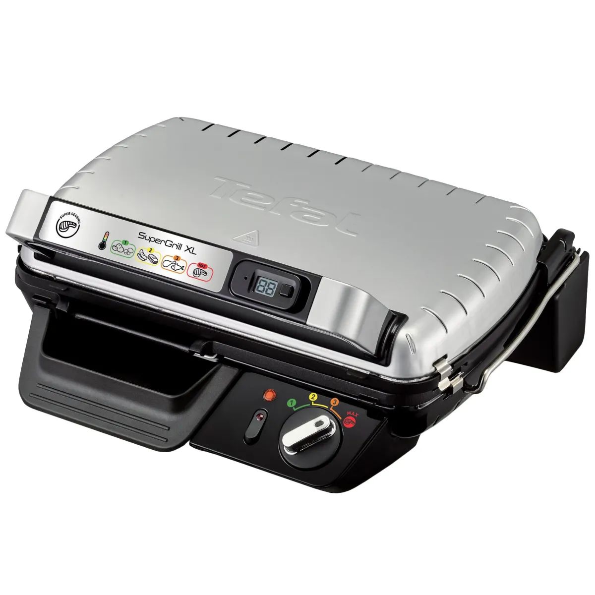 Tefal GC461B34 Supergrill XL elektromos grillsütő, 2400W, Ezüst