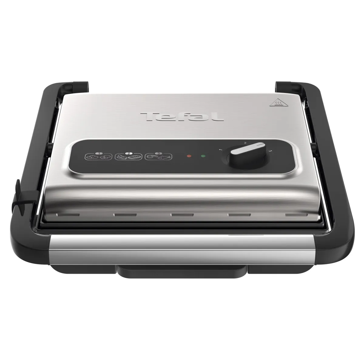 Tefal Inicio GC242D38 Kontakt grill, 2000 W, Termosztát, tapadásmentes bevonat, Rozsdamentes acél/Fekete