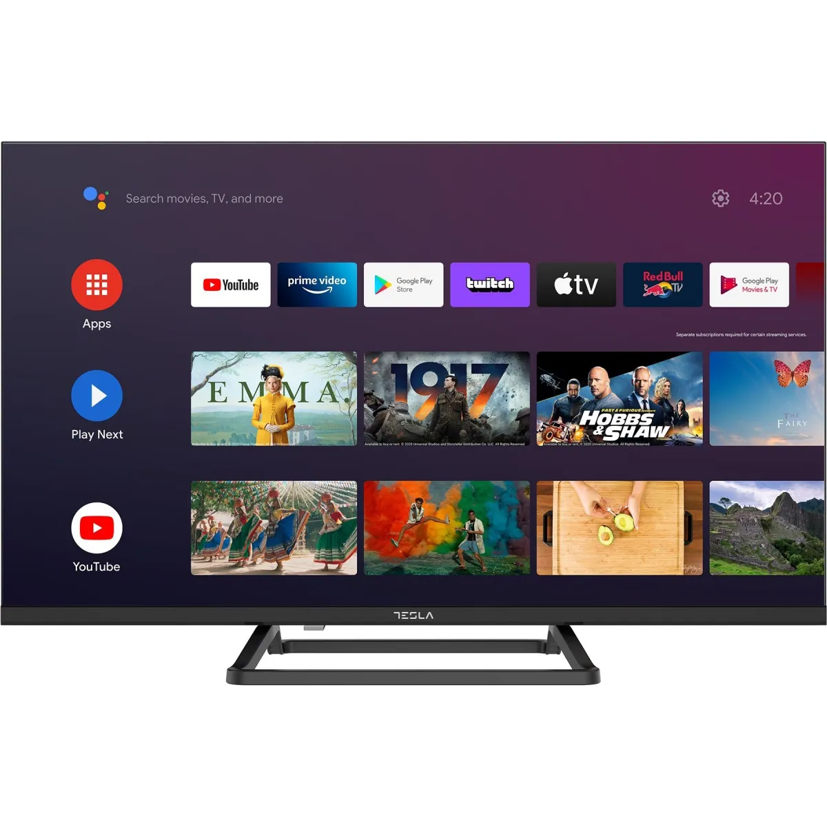 Tesla 24E632BHS Smart televízió, 60 cm, HD, LED, Android11