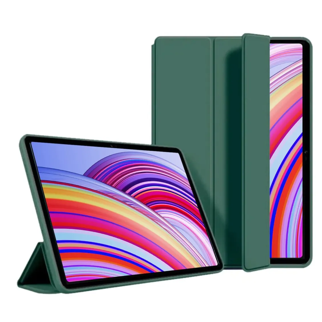 Ultra vékony tok Xiaomi Redmi Pad Pro 12.1" szilikon TPU-hoz, intelligens burkolat - sötétzöld