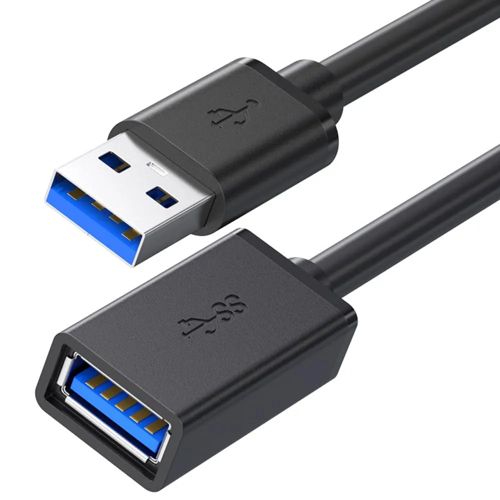 USB 3.0 hosszabbító kábel - USB Duga-alj hosszabbító kábel USB billentyűzetekhez, egerekhez, flash meghajtókhoz és merevlemezekhez, gyors adatátvitelt és jobb csatlakozást biztosítva, 10Ft