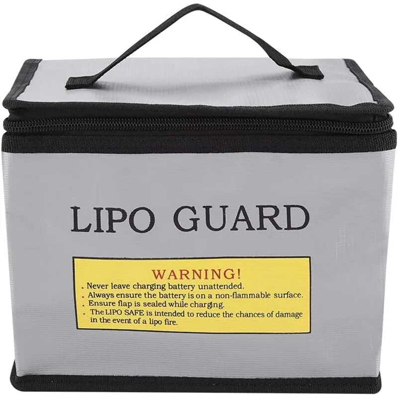 Védőtáska Rqiurpn Lipo akkumulátorokhoz, ideális Lipo akkumulátorokhoz, tűzálló, hordozható, újrafelhasználható, 30x20cm