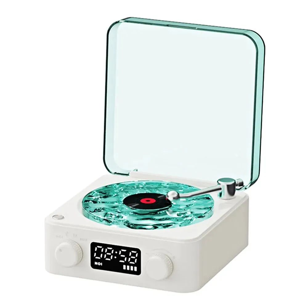 WALALLA Retro Bluetooth hangszóró, környezeti fények, természethangok, 142x153x67 mm, fehér
