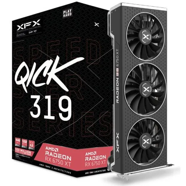 XFX Radeon™ RX 6750 XT SPEEDSTER QICK 319, 12 GB GDDR6, 192 bites videókártya