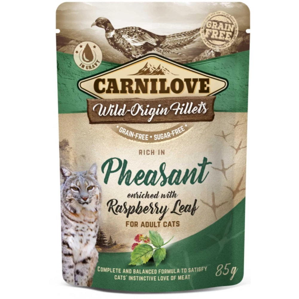 -Carnilove Cat tasakos Pheasant with Raspberry Leaves - Fácán málnalevéllel 85g