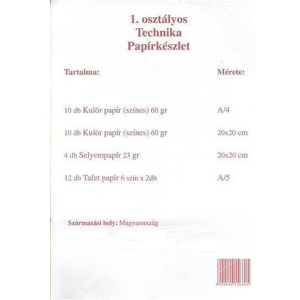 1. osztályos technika csomag
