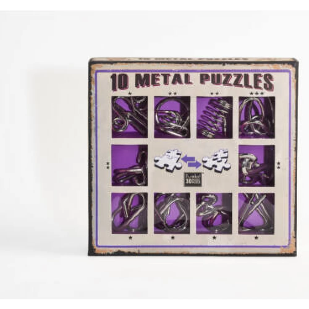 10 Metal Puzzle Set - lila