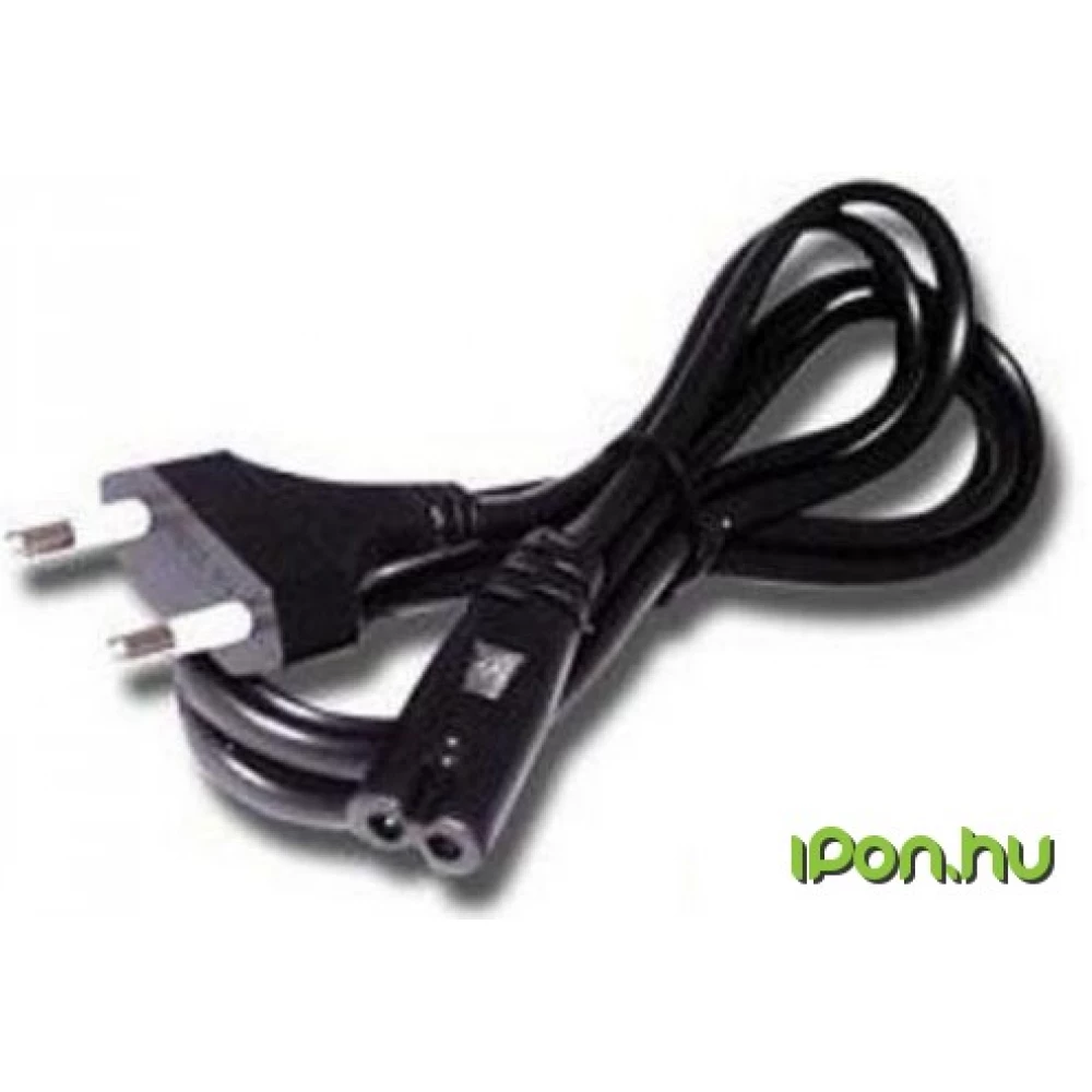230V-os Piskóta Tápkábel Fekete 1.8m 91841
