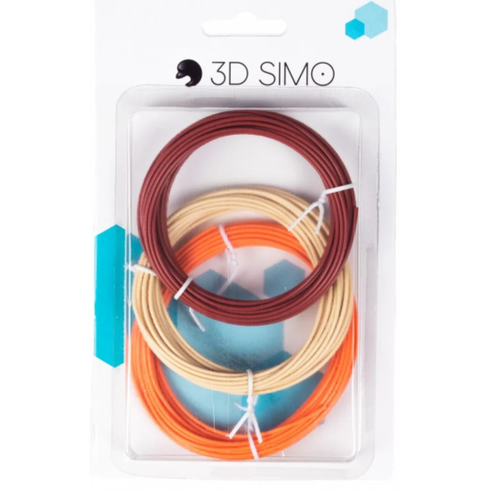 3DSIMO Filament PLA III barna/bőrszín/narancs 15m
