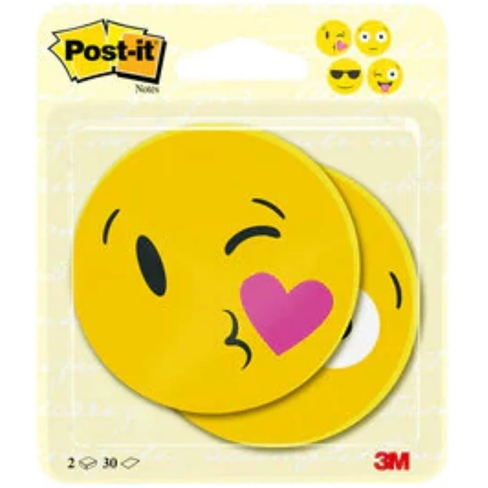 3M POSTIT EMOJI mintájú 2x30lap 70x70mm öntapadó jegyzettömb