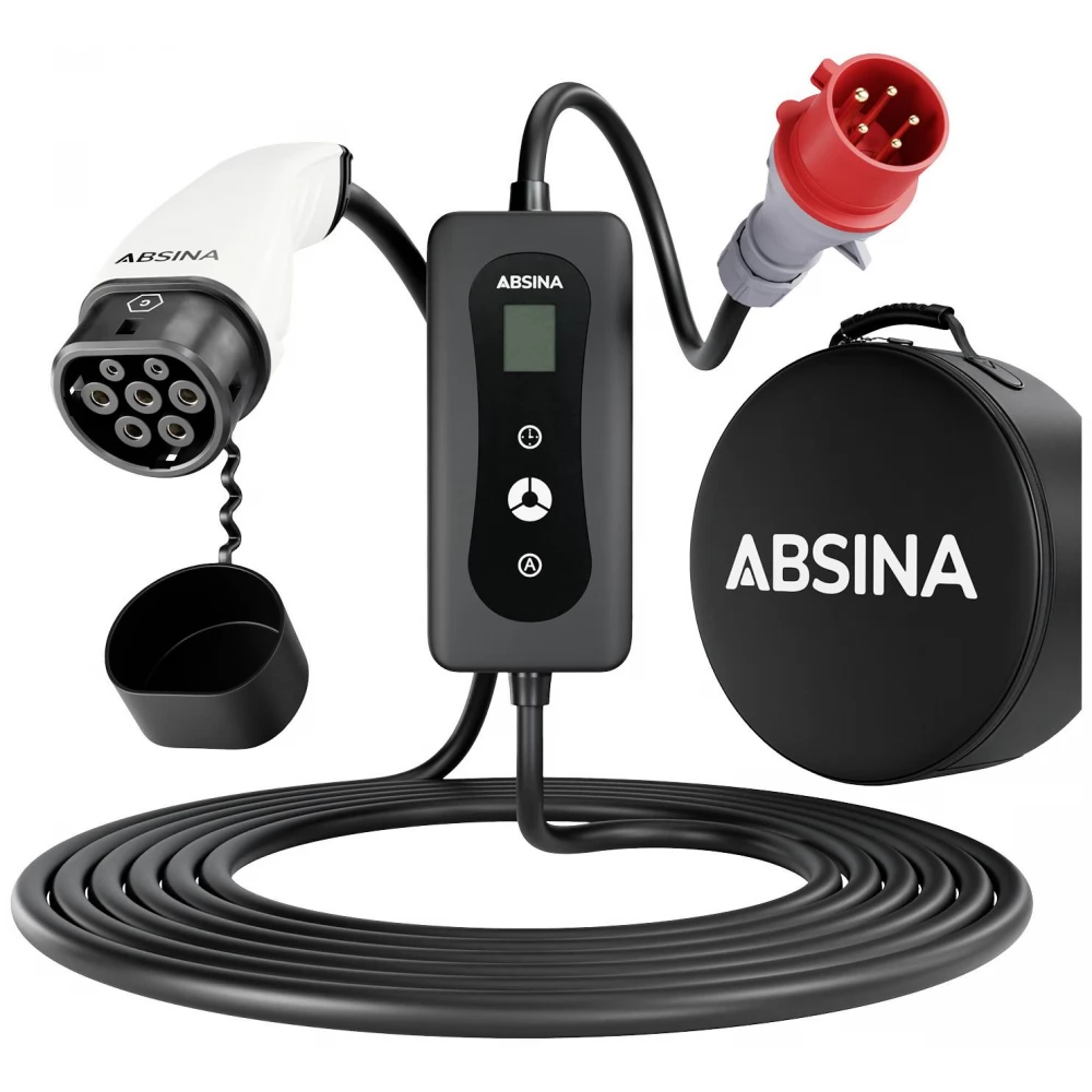 ABSINA 11kW 16A 3 fázisú elektromos autó mobil falitöltő