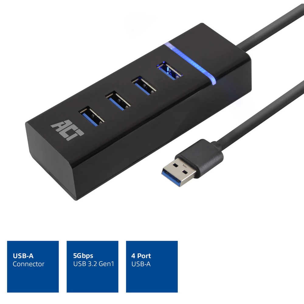 ACT CONNECTIVITY AC6300 4 Port-os USB 3.2 Gen1 (USB 3.0) Hub