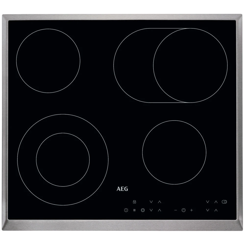 AEG HK634060XB Beépítető kerámia főzőlap 4 zóna bővíthető fekete