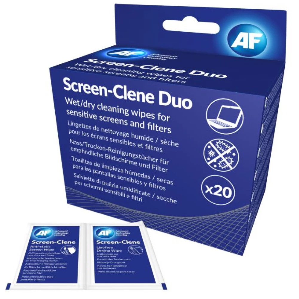 AF ASCR020 Screen-Clene Duo képernyőtisztító duo kendőpár 20+20 db