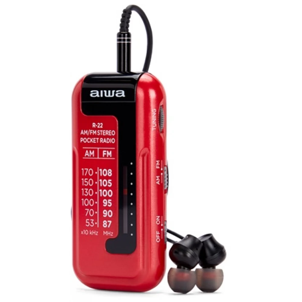 AIWA R-22 Hordozható zsebrádió piros