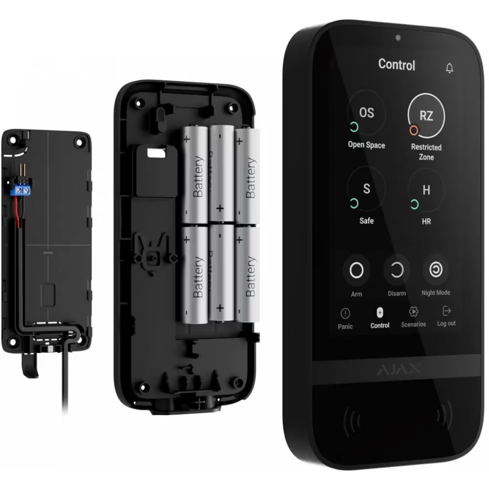 AJAX SYSTEMS Keypad TouchScreen fekete