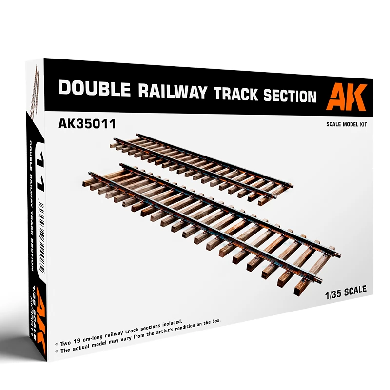 AK INTERACTIVE 1/35 Dupla vasúíti sínpár modell kiegészítő
