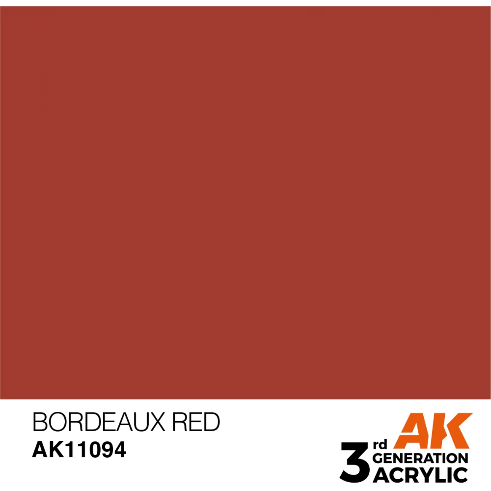 AK INTERACTIVE Acrylic Modelling Colors - Bordeaux Red vöröses-bordó akrilfesték 17ml